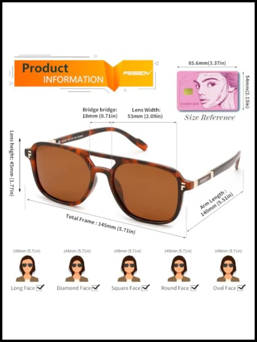 Retro Polarized Aviator Sunglasses UV400 Protection Square Sunnies